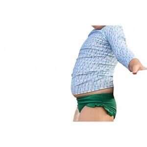 NEW PINK CHICKEN tulips rashguard set in blue